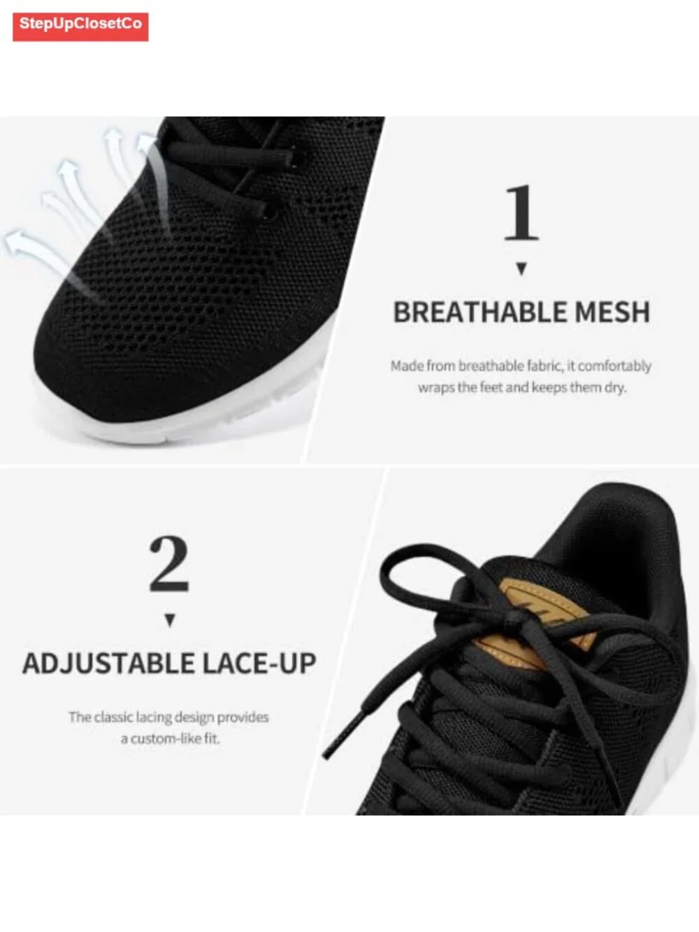 Lightweight Walking Sneakers Non Slip Athletic Shoes Comfortable Memory Foam